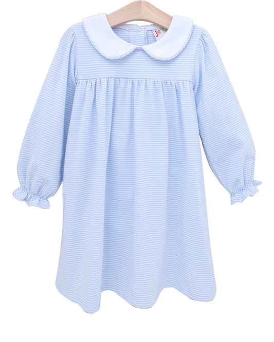 Jellybean Fall - Lottie Dress Light Blue Stripe
