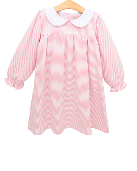 Jellybean Fall - Lottie Dress Light Pink Stripe