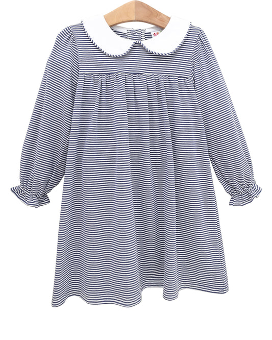 Jellybean Fall - Lottie Dress Navy Stripe
