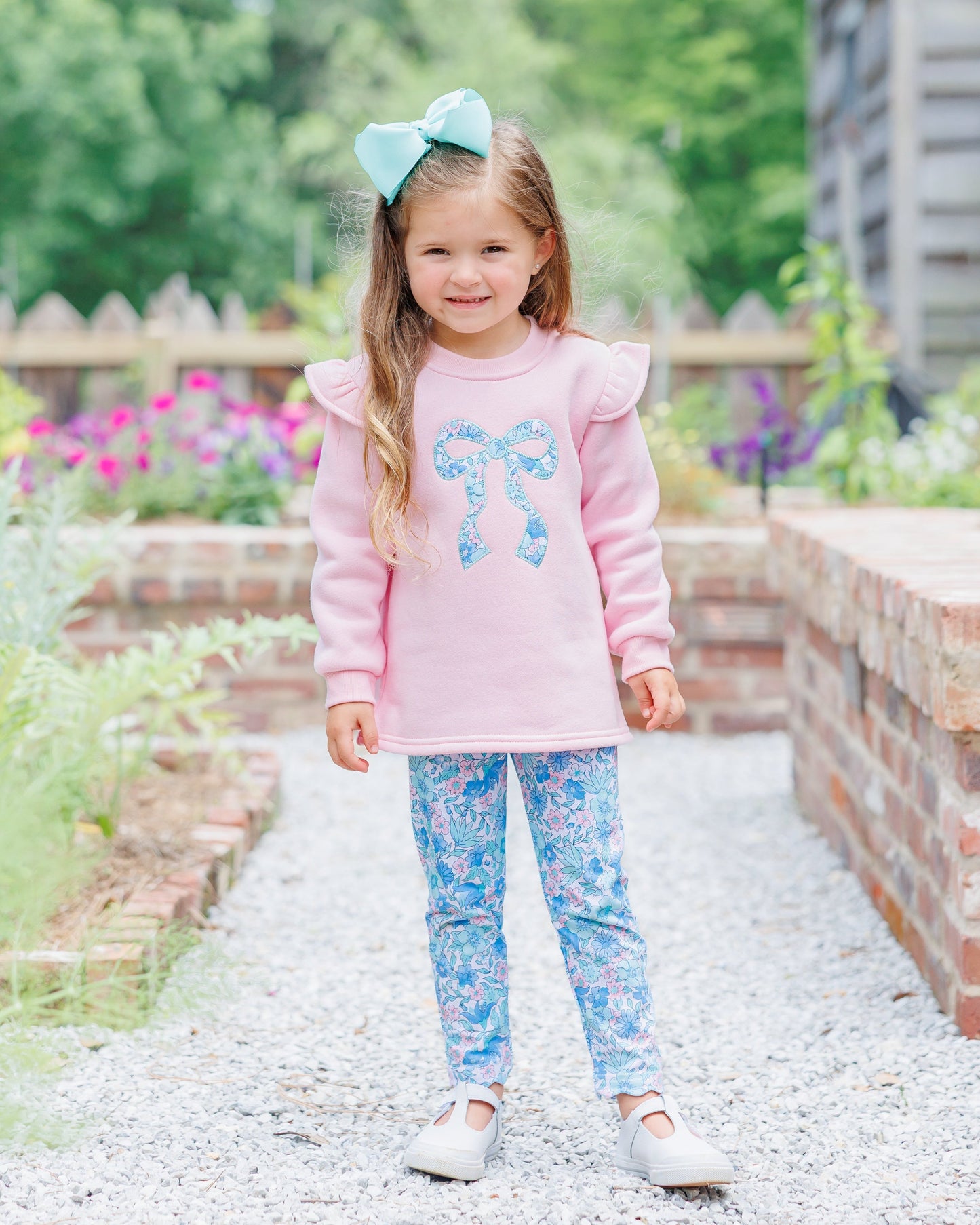 Jellybean Fall - Painted Petals Ruffle Sweatshirt Set