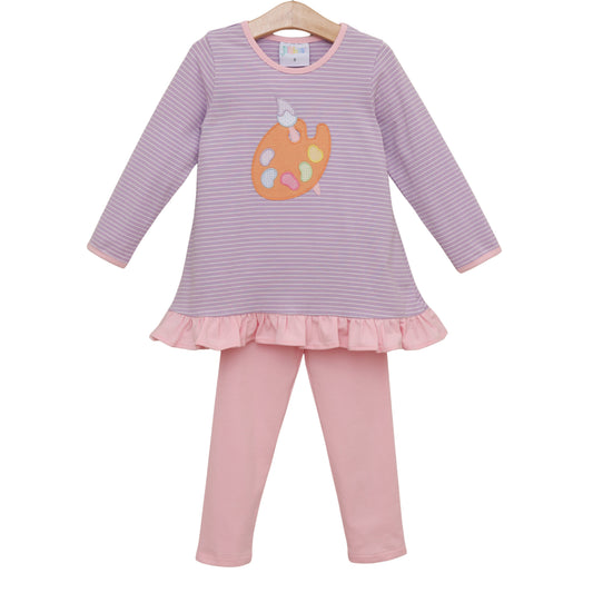 Jellybean Fall - Pretty Painter Ruffle Pant Set