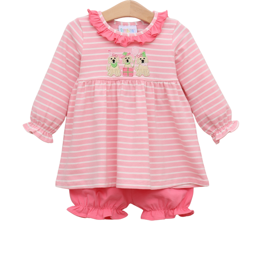 Jellybean Fall - Puppy Party Ruffle Bloomer Set