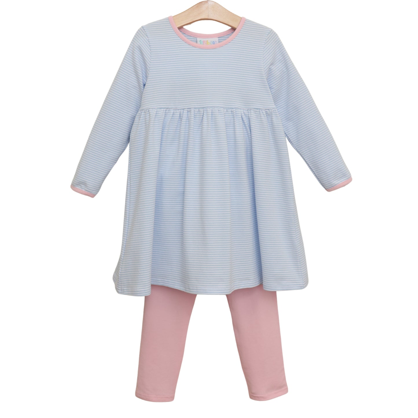 Jellybean Fall - Sadie Pants Set Light Blue & Pink