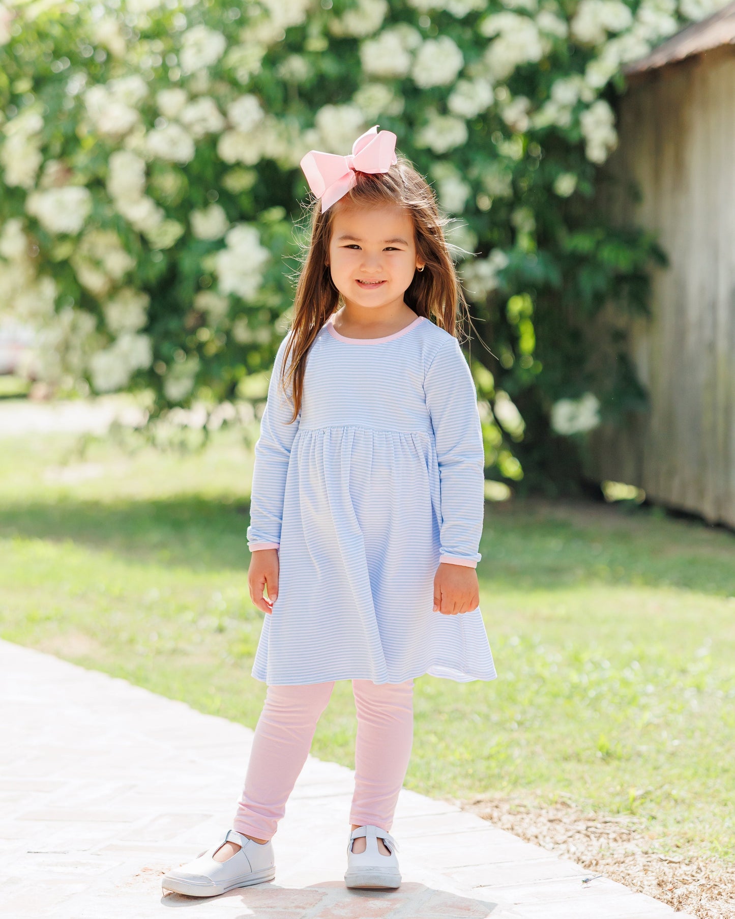 Jellybean Fall - Sadie Pants Set Light Blue & Pink