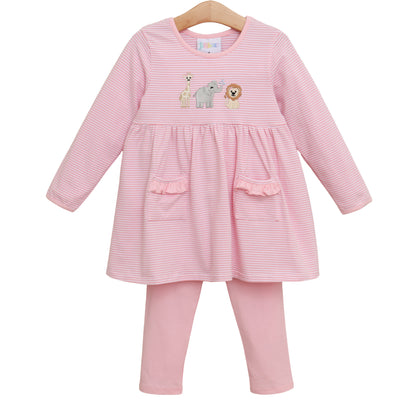 Jellybean Fall - Zoo Crew Ruffle Pocket Pant Set