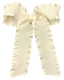 Double Ruffle Tail Bow on Alligator Clip