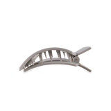 Square Flat Hair Clip | Med. | Silver Flames