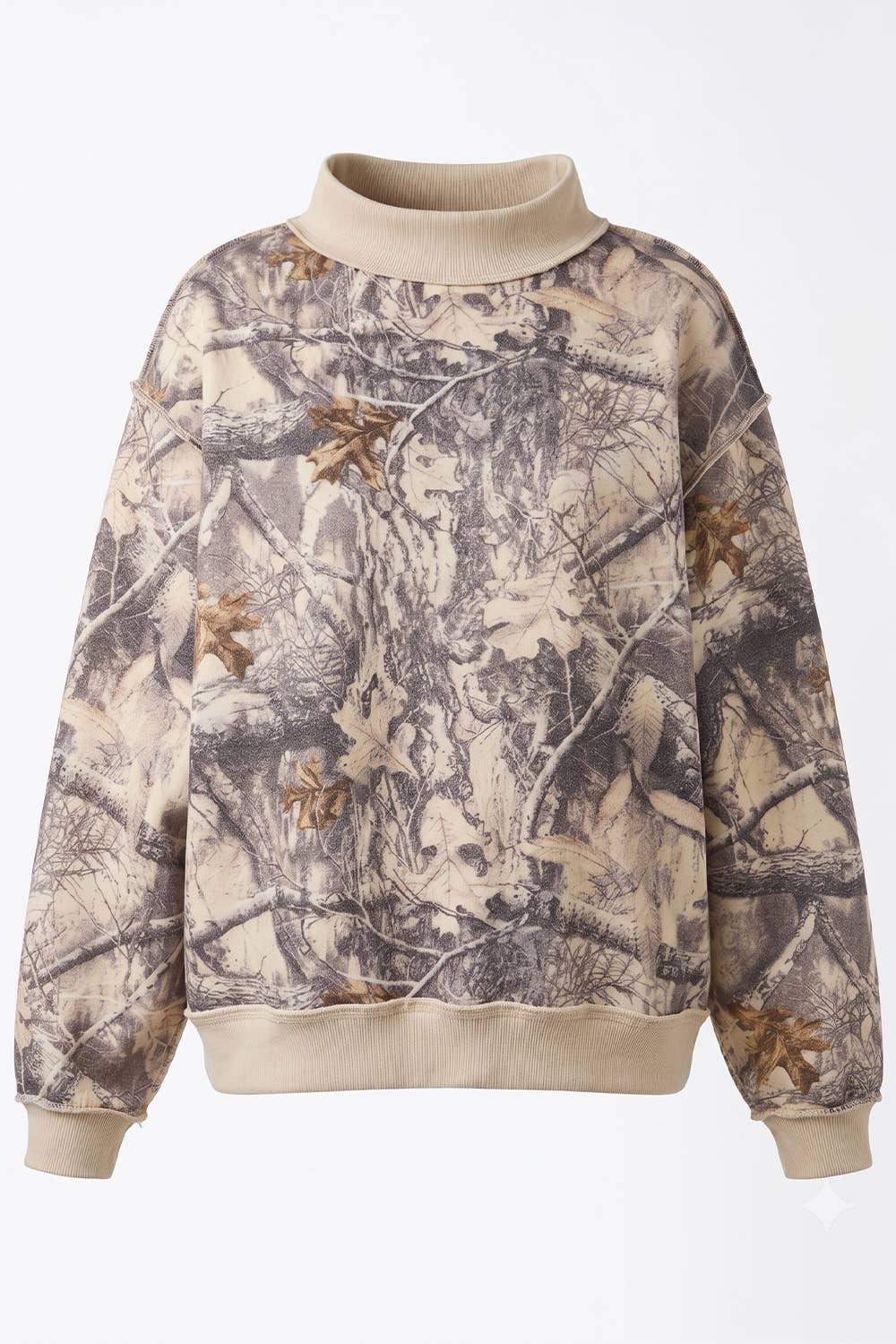 IT2594-CAMOBLANK | Real-Tree Camouflage Mock-Neck Sweatshirt