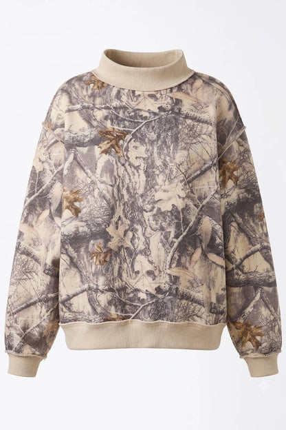 IT2594-CAMOBLANK | Real-Tree Camouflage Mock-Neck Sweatshirt