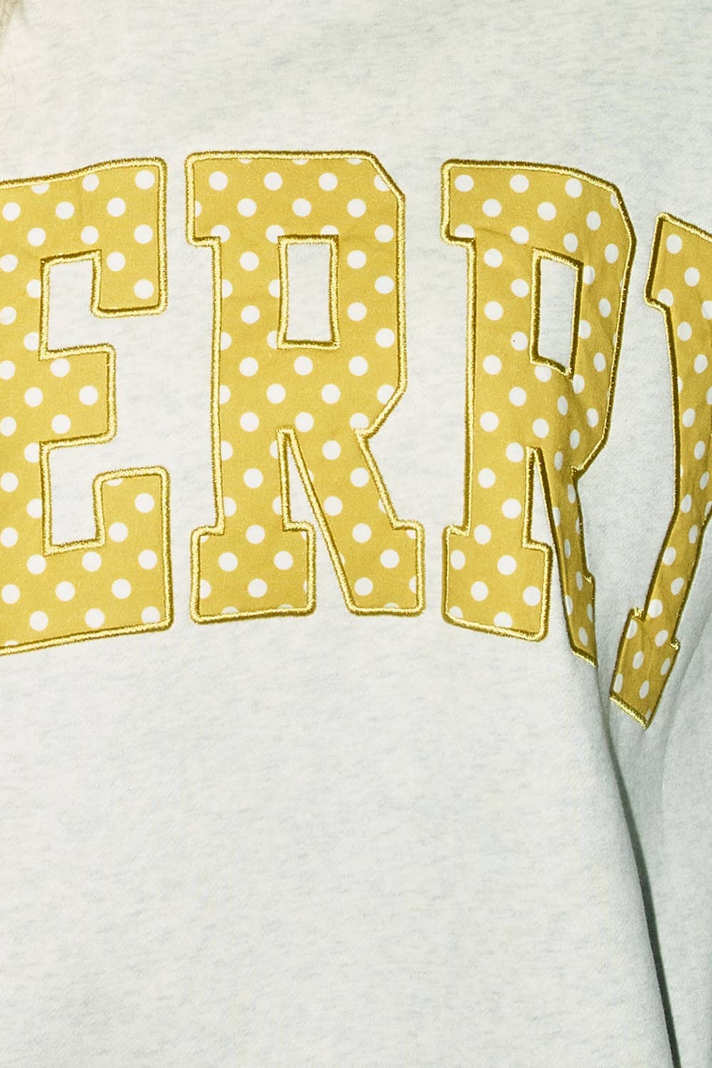 IT2594E-MERRY2 | 'MERRY' Embroidered Mock Neck Sweatshirt