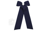 Two Tone Flat Bow w/ 7" Streamers (Dark Navy & White)