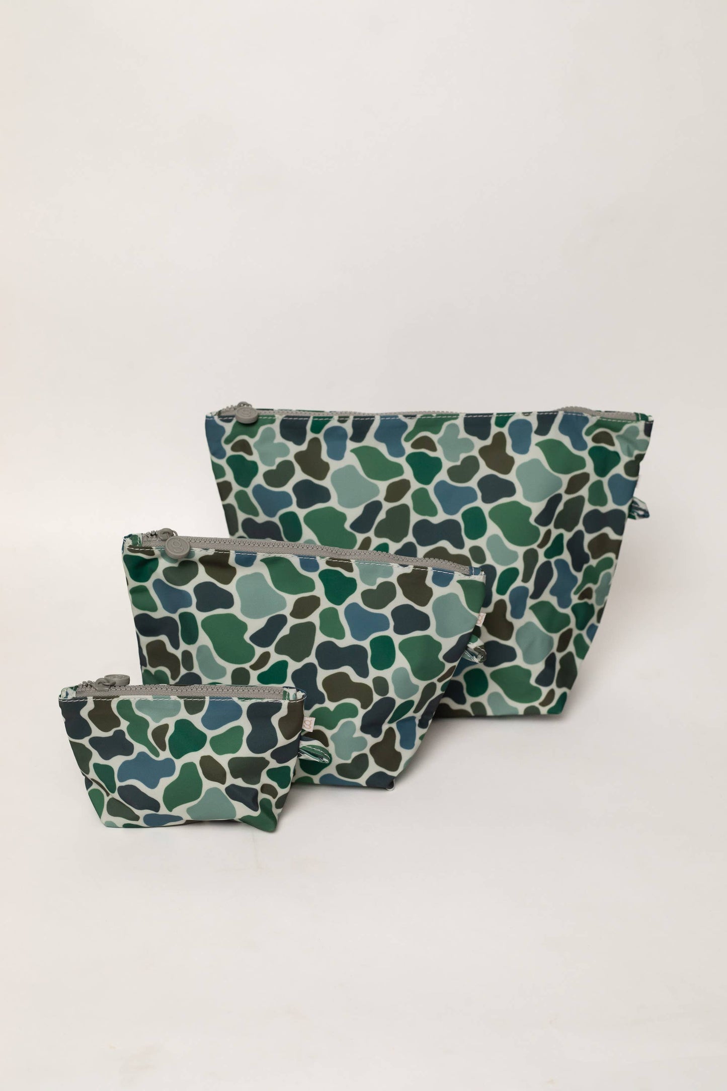 Pebble Camo Easy Clean Wipeable Pouch (Set of 3)