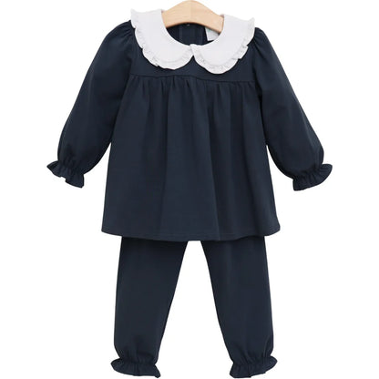 Navy Catherine Bloomer Pants Set