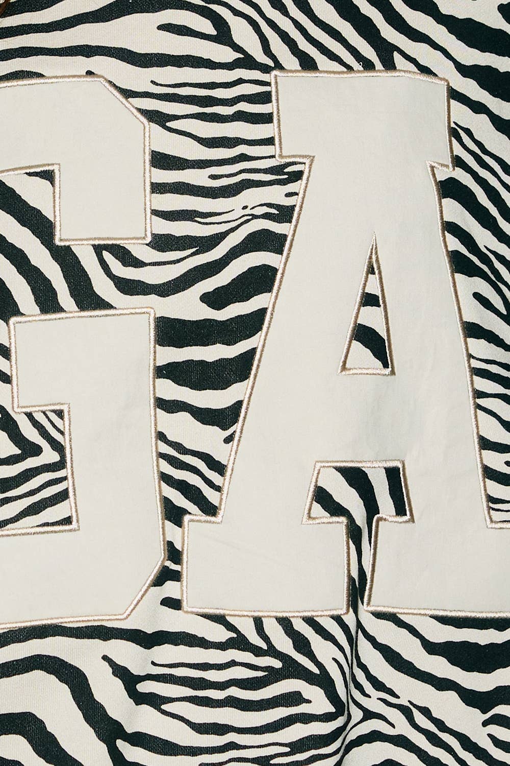 IT2594E-ZEBRAGA | Zebra Print "GA" Mock-Neck Sweatshirt