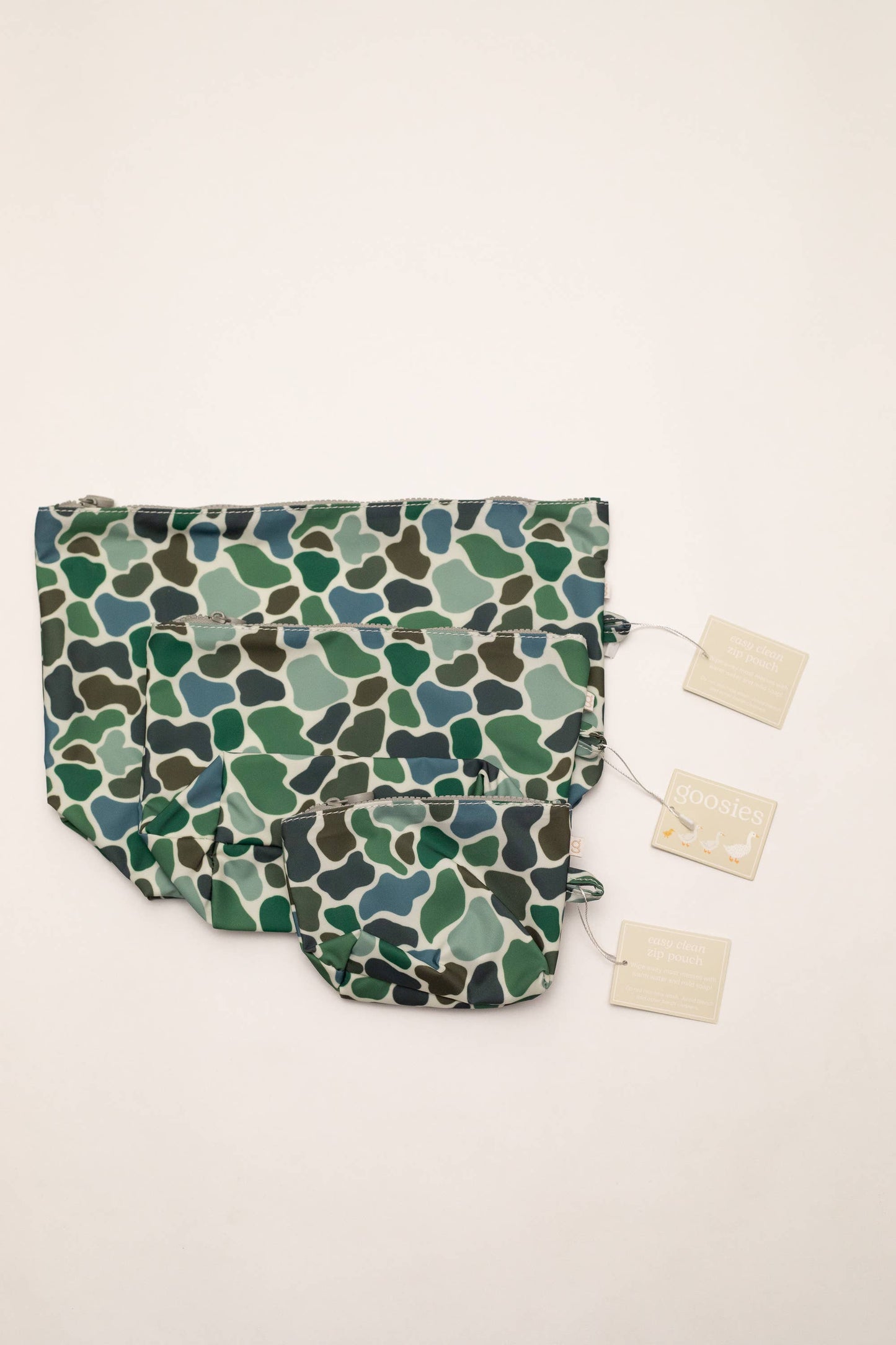 Pebble Camo Easy Clean Wipeable Pouch (Set of 3)
