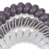 Spiral Hair Coils | Large | Silver Flames Hair Ties