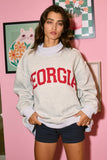 IT2594-GEORGIA 'GEORGIA & GA' Print Reversible Mockneck Swea