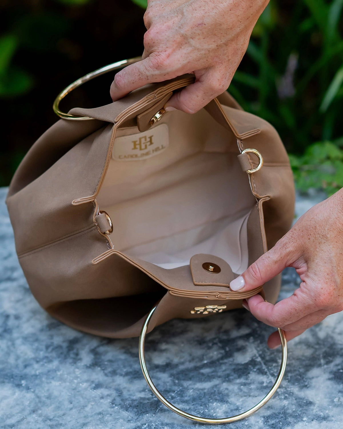 Brooks Bag with Rings Latte S