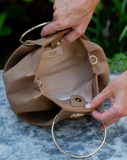 Brooks Bag with Rings Latte S