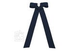 Two Tone Flat Bow w/ 7" Streamers (Dark Navy & White)