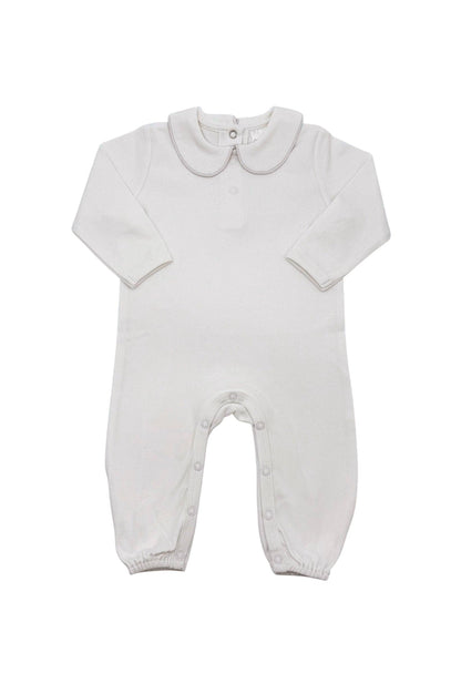 Romper - Piping Collared LS