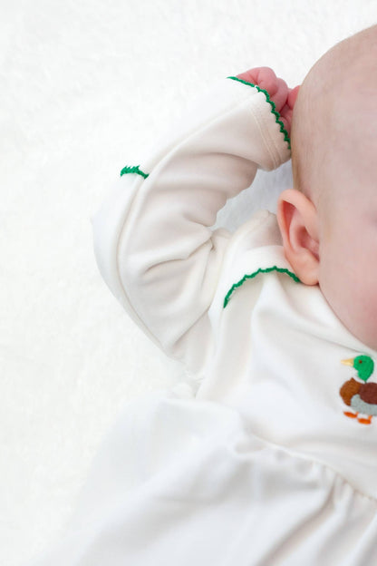 Pip Embroidered Gown - Mallard Duck