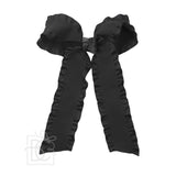 Double Ruffle Tail Bow on Alligator Clip