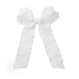 Double Ruffle Tail Bow on Alligator Clip