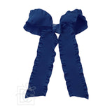 Double Ruffle Tail Bow on Alligator Clip