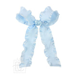 Double Ruffle Tail Bow on Alligator Clip