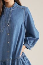 Denim Buttoned Mini Dress