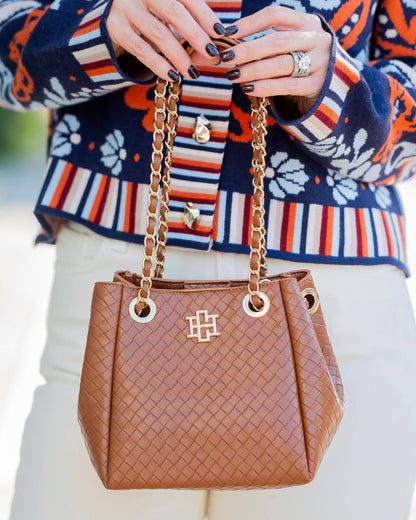 Lainey Mini Tote Woven Saddle