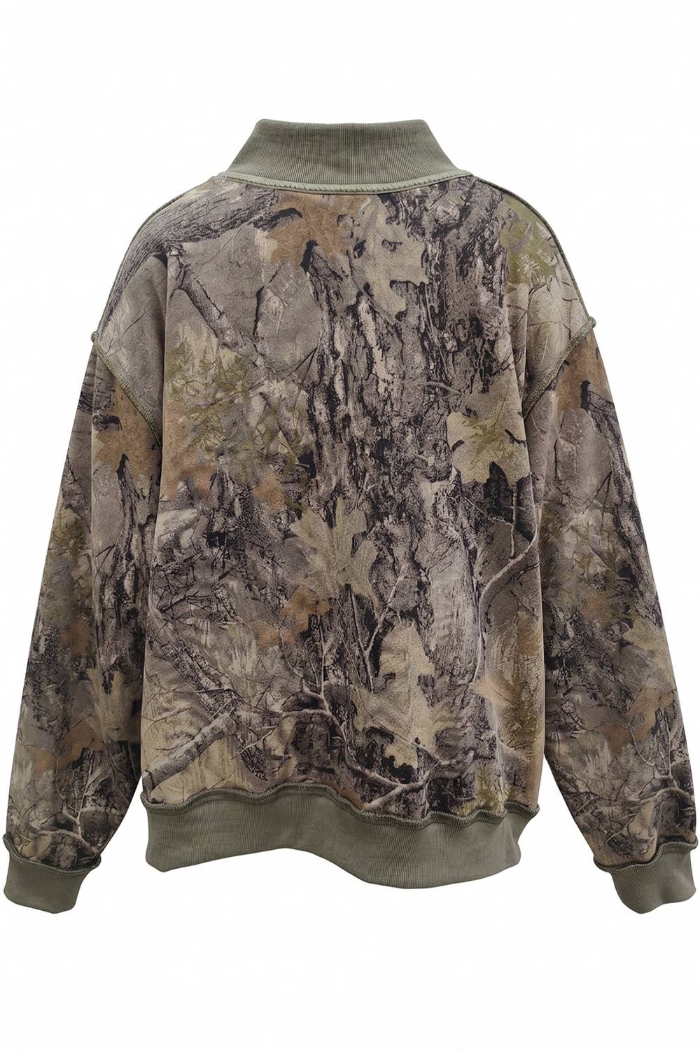 IT2594-CAMOBLANK | Real-Tree Camouflage Mock-Neck Sweatshirt