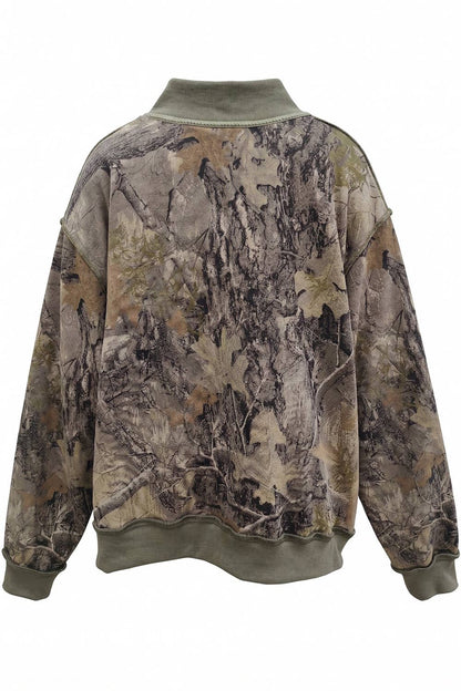 IT2594-CAMOBLANK | Real-Tree Camouflage Mock-Neck Sweatshirt