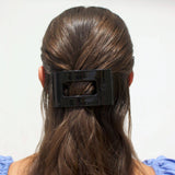 Flat Rectangle Hair Clip | Medium | Jet Black