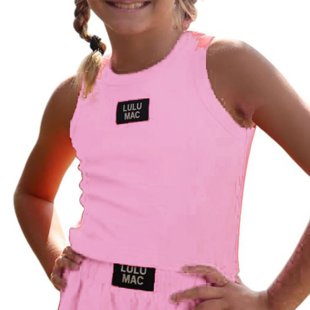 LIGHT PINK KIDS SOLID TANK